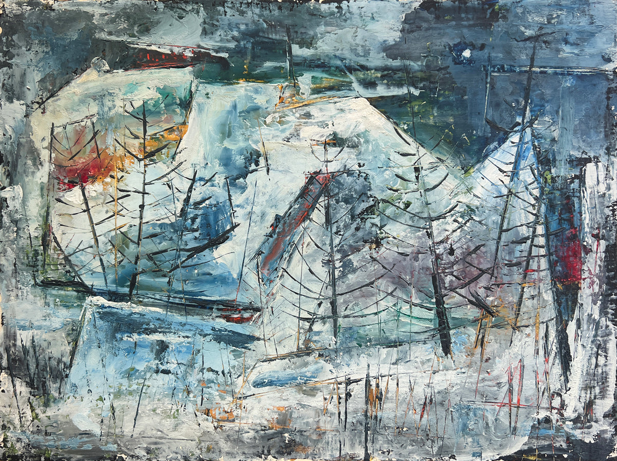 Winter Pines - Original Modern Painting